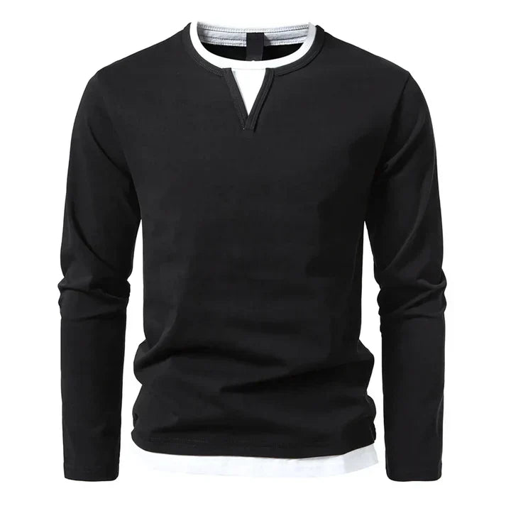 Albin | T-shirt manches longues premium en coton peigné