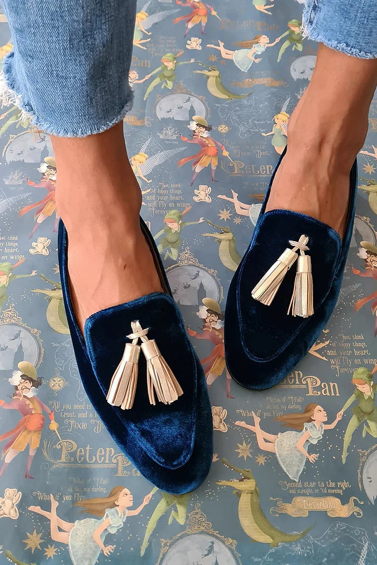 Noelia | Mocassins veloutés avec pompons