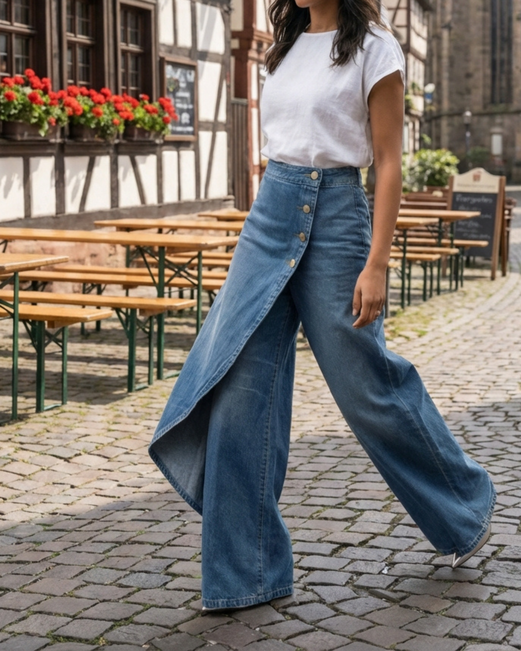 Eva | Pantalon portefeuille en jean