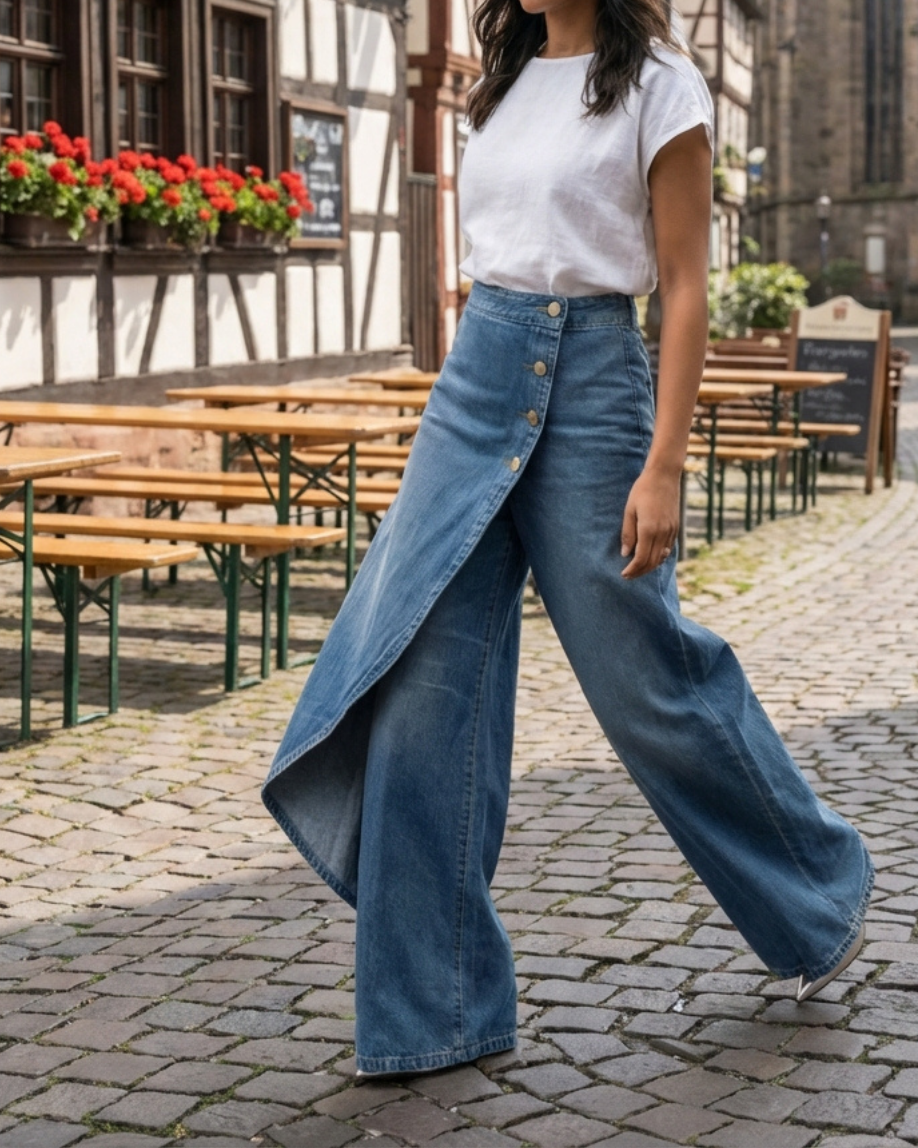 Eva | Pantalon portefeuille en jean