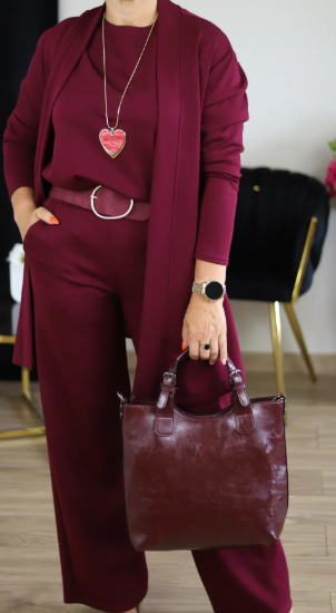 Ensemble 3 pièces élégant comprenant un cardigan long, un haut et un pantalon🔥LIVRAISON GRATUITE