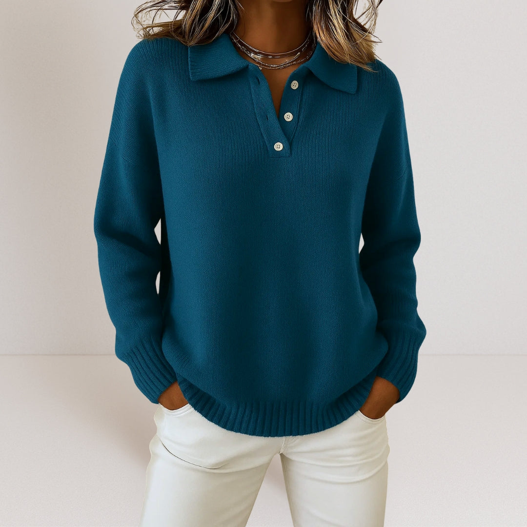 Olivia™ | Pull en maille douce avec col