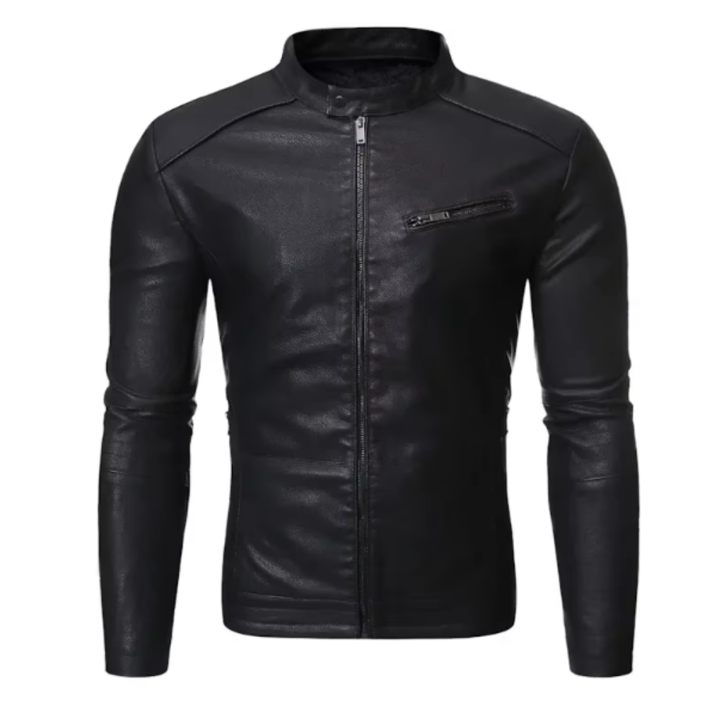 Élégante Veste En Cuir