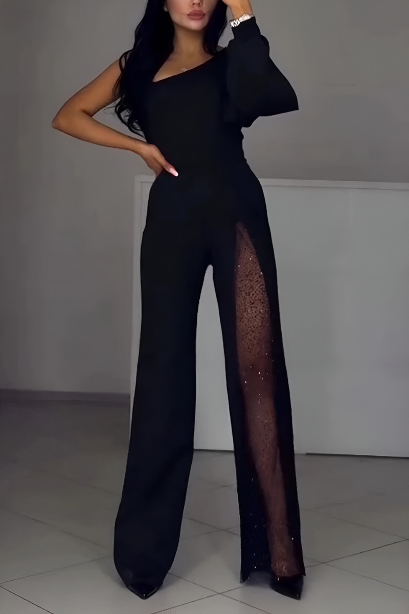 Artemis | Élégante Combinaison Asymétrique Avec Détails Pailletés