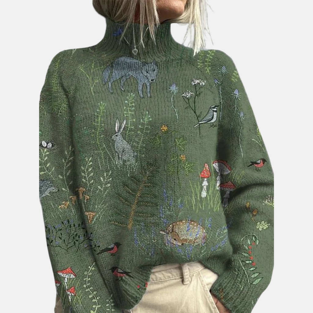 Apolline | Pull Brodé Jardin Sauvage  - Édition limitée