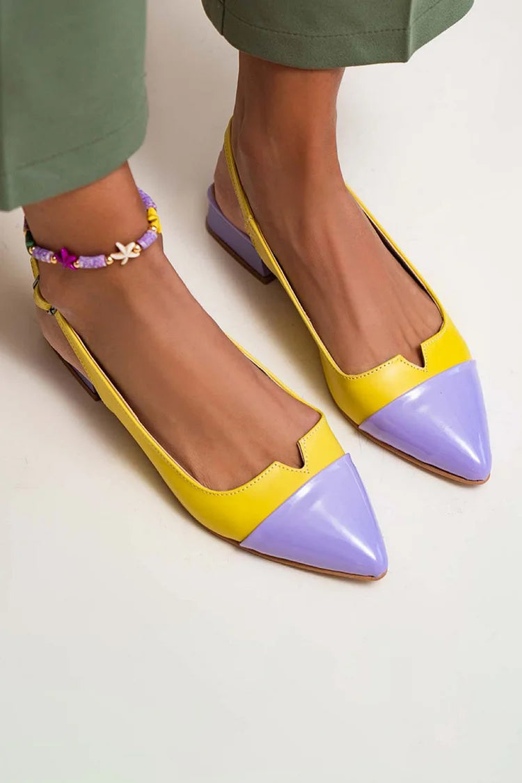 Violante | Ballerines modernes à bout pointu et bride arrière