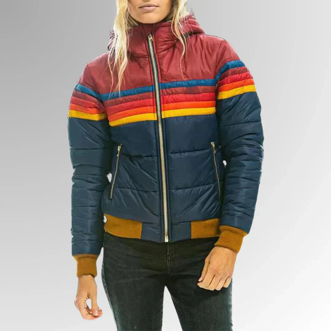 Maison Valmont™ | Veste Matelassée Rayée Rétro