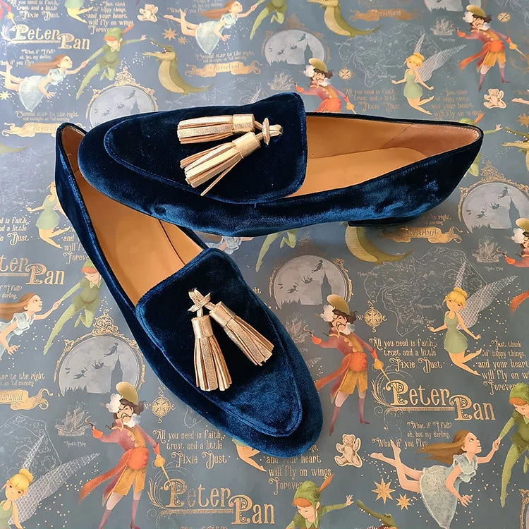 Noelia | Mocassins veloutés avec pompons