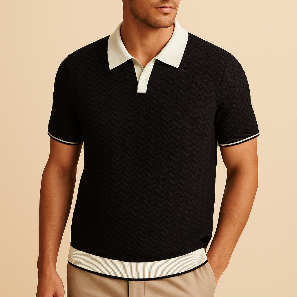 LUCA | POLO SHIRT EN TISSU RICCIO DE