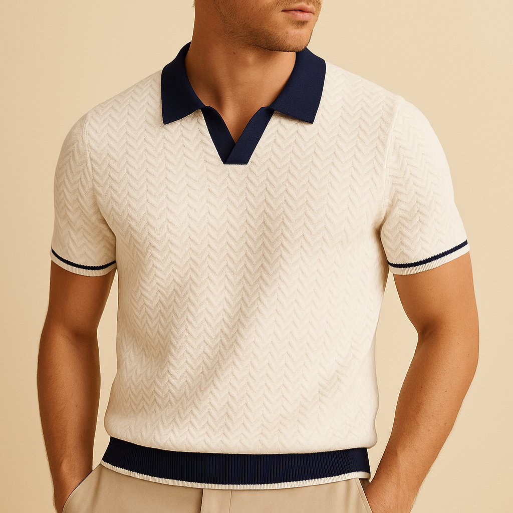 LUCA | POLO SHIRT EN TISSU RICCIO DE