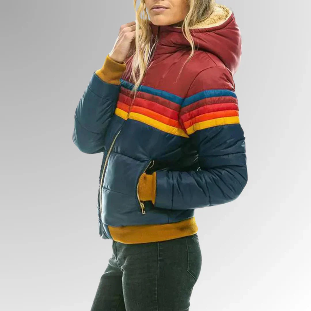 Maison Valmont™ | Veste Matelassée Rayée Rétro