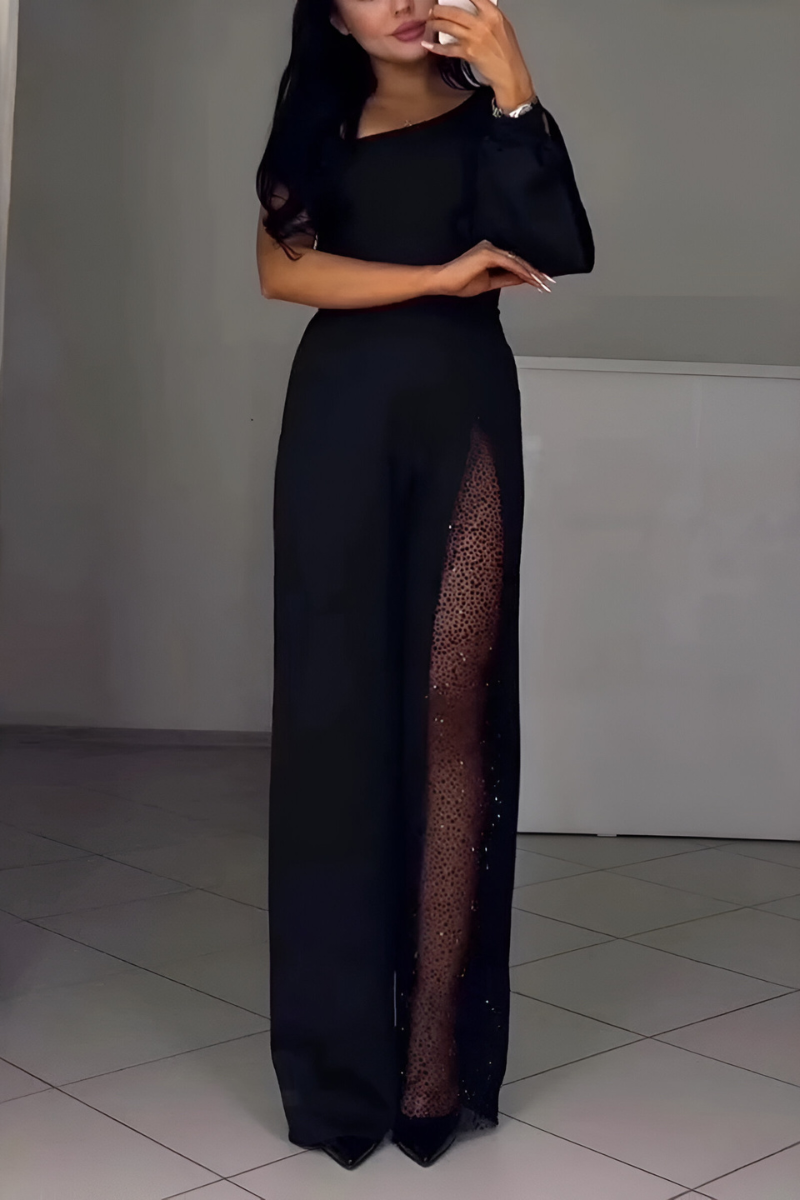 Artemis | Élégante Combinaison Asymétrique Avec Détails Pailletés