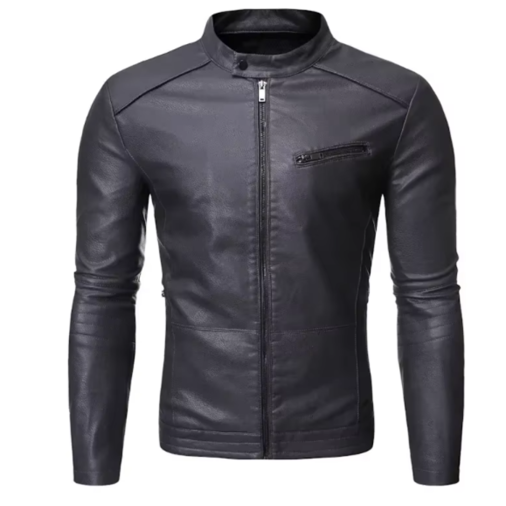 Élégante Veste En Cuir