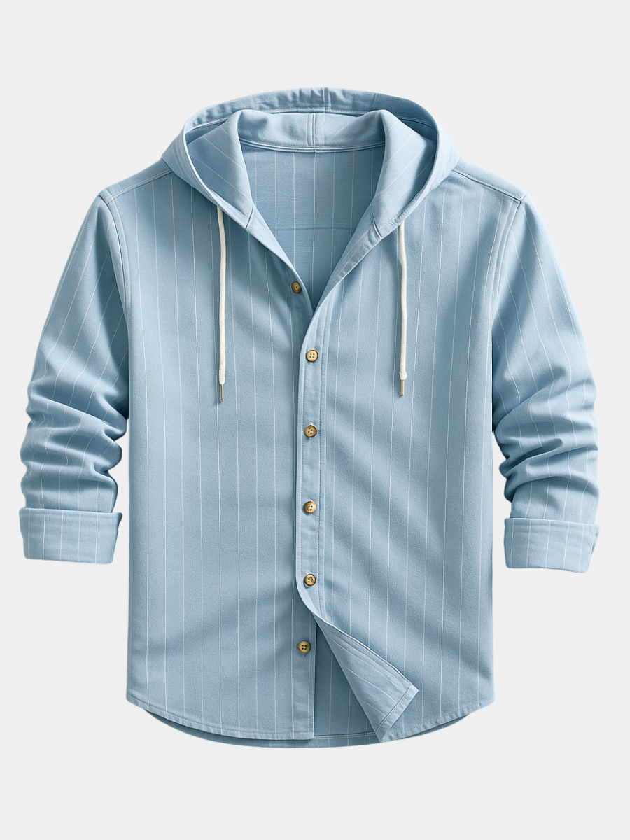 CHEMISE DE LUXE À RAYURES AVEC CAPUCHE