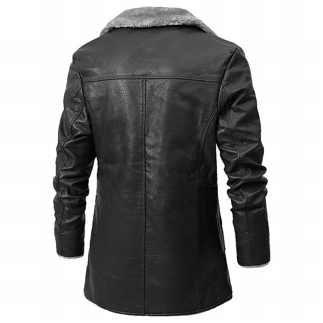 VESTE EN CUIR ÉLÉGANTE ET DÉCONTRACTÉE POUR HOMME