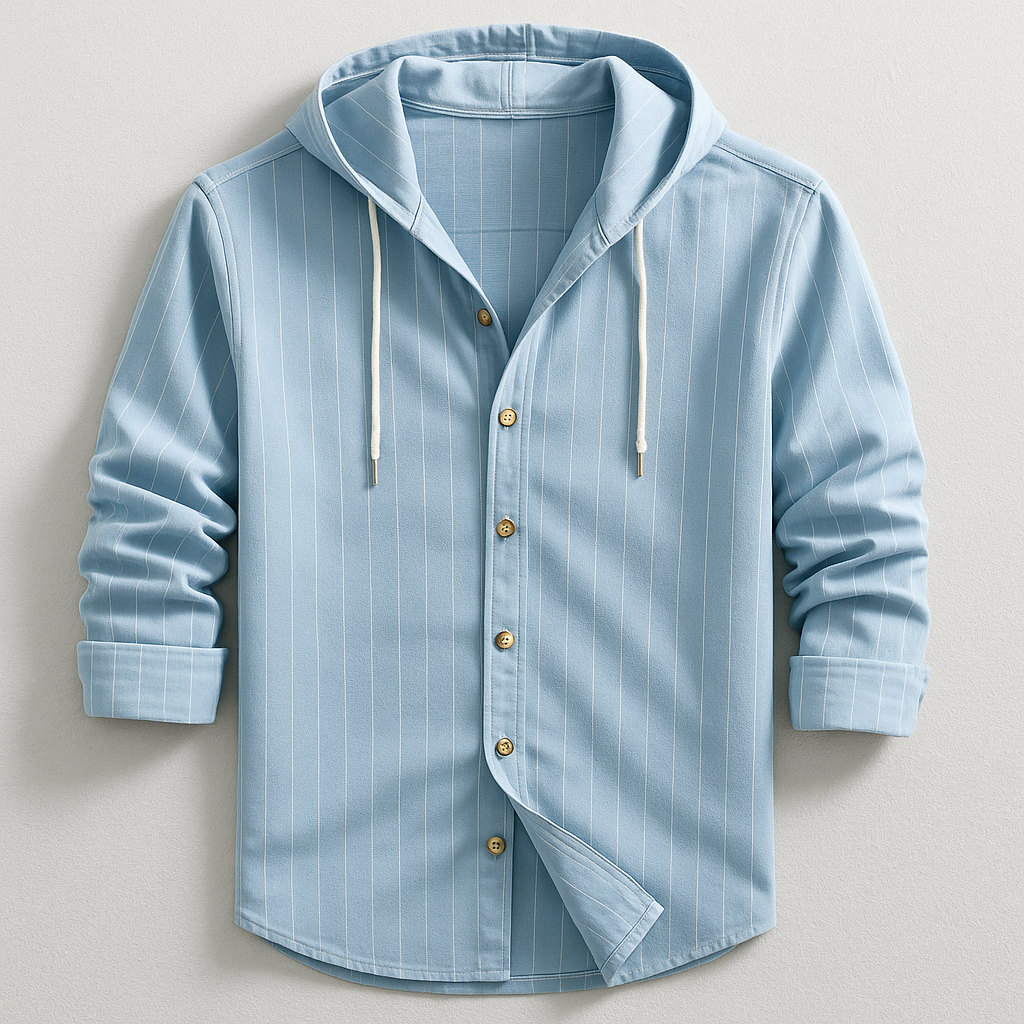 CHEMISE DE LUXE À RAYURES AVEC CAPUCHE