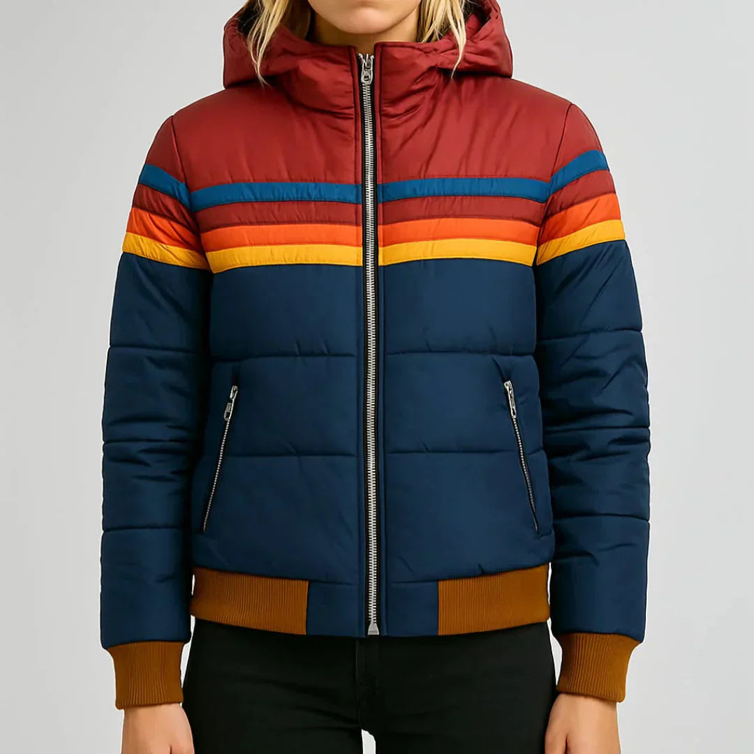 Maison Valmont™ | Veste Matelassée Rayée Rétro