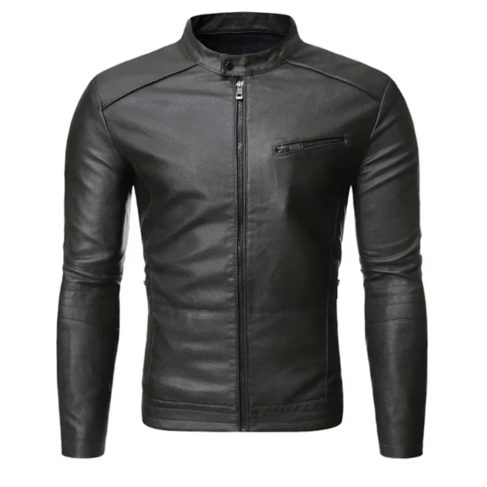 Élégante Veste En Cuir