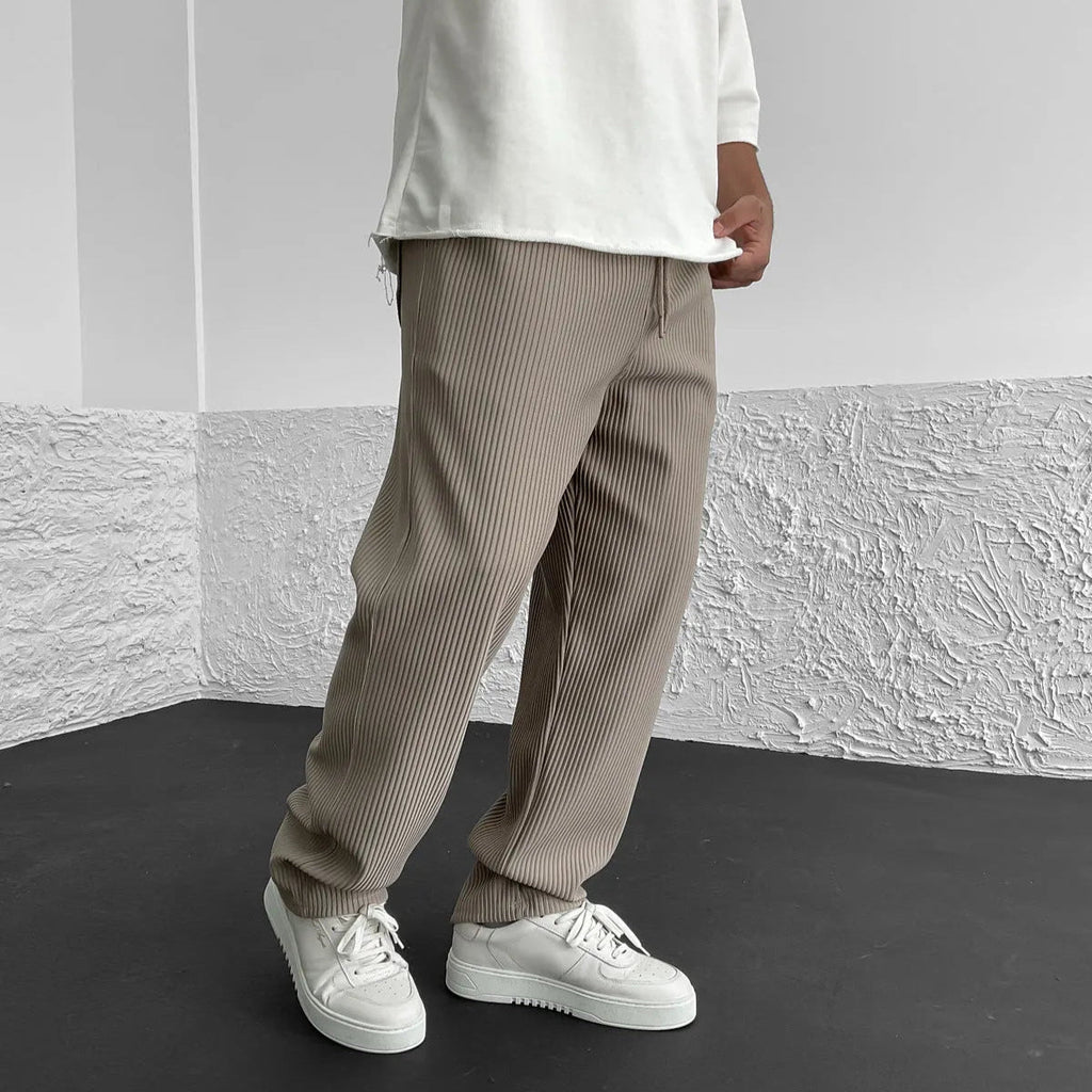 PANTALON EN MAILLE CÔTELÉE