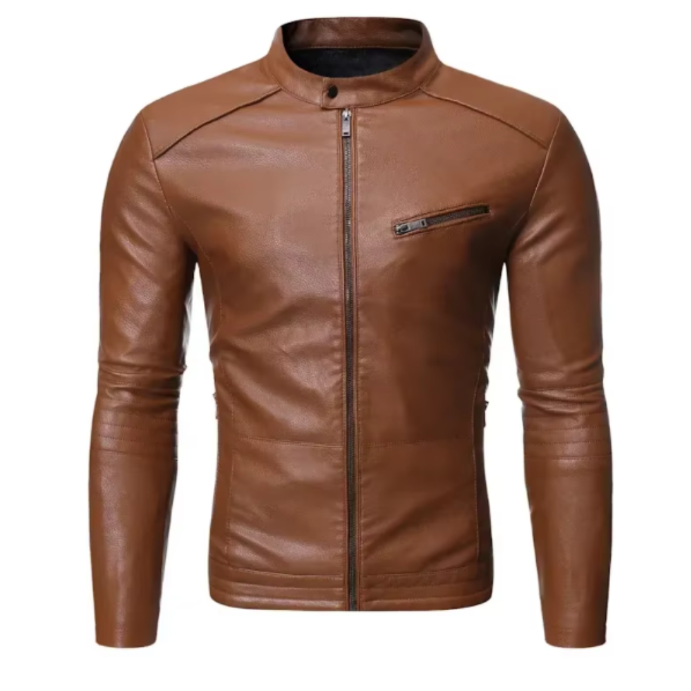 Élégante Veste En Cuir