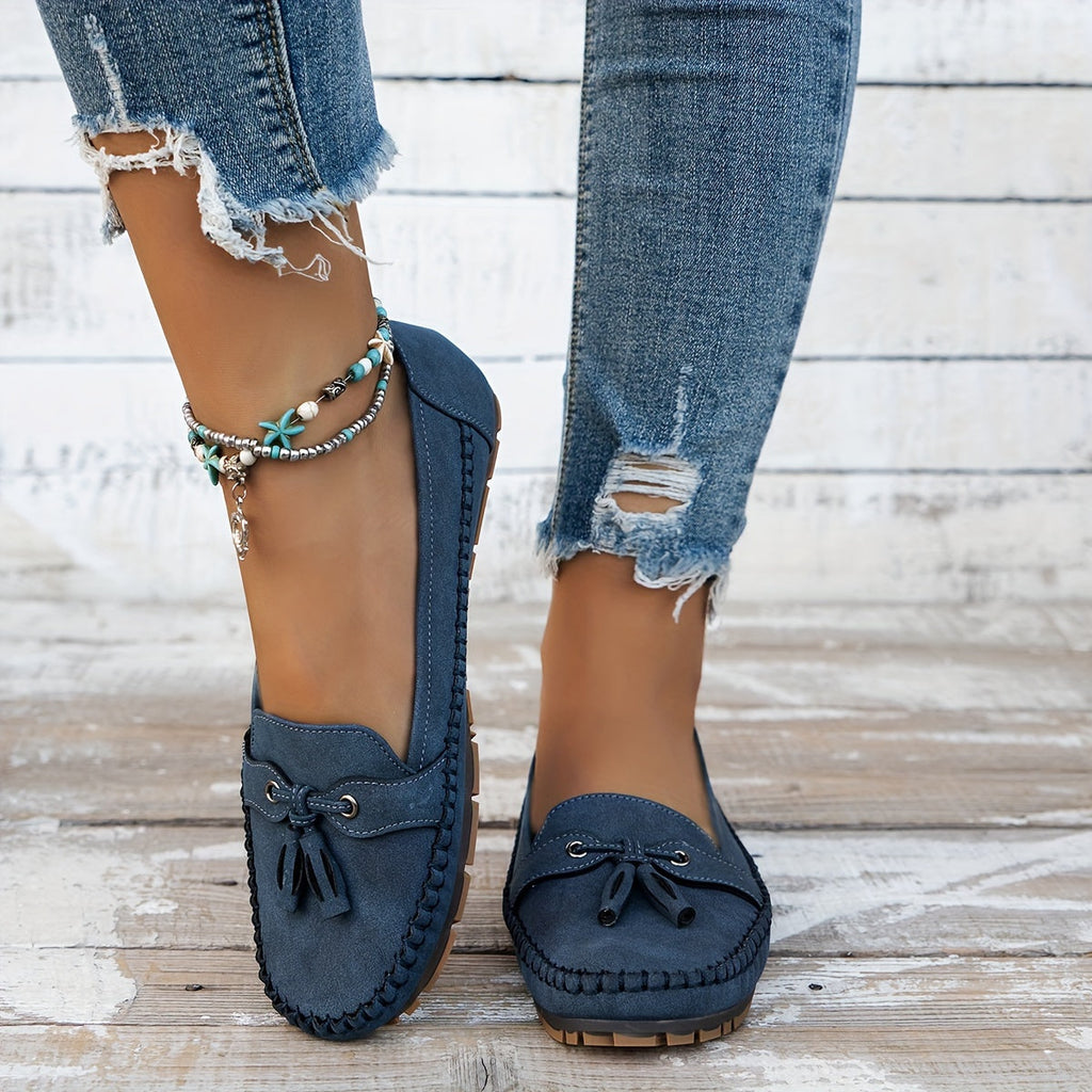 Nadine™ | Mocassins classiques avec détail pompons