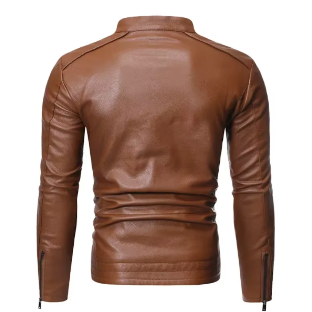 Élégante Veste En Cuir