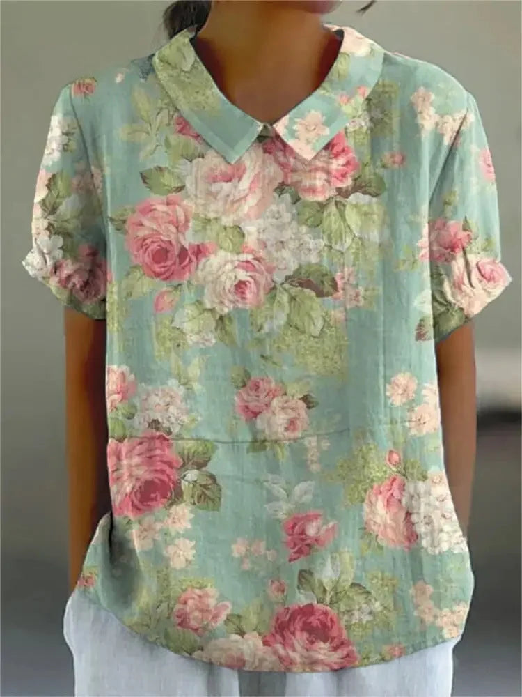 Manon | CHEMISE FLORALE RÉTRO POUR FEMME