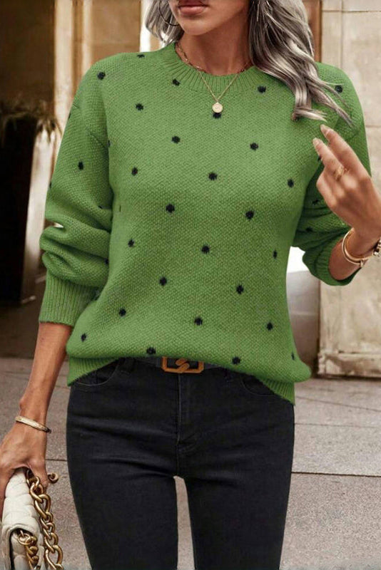 Magali | Pull doux à pois brodés