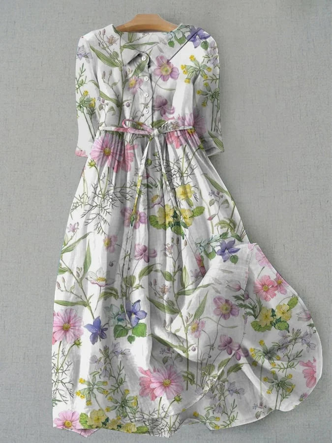 Rosalie | Robe raffinée à fleurs des champs
