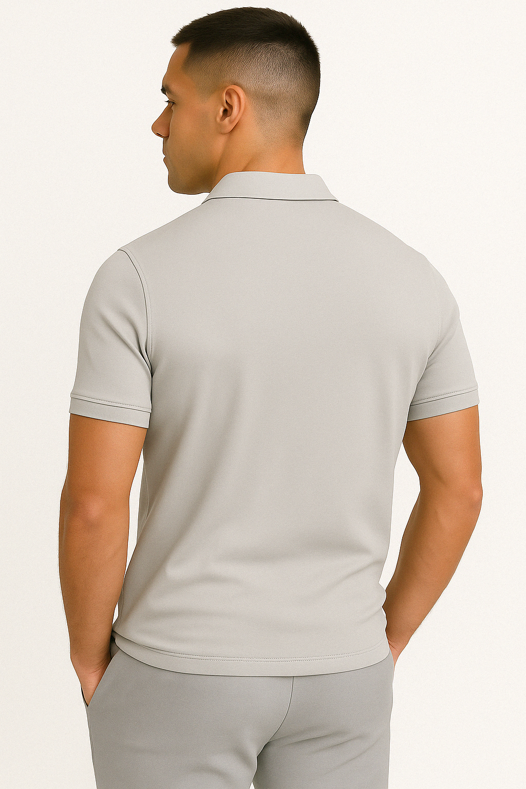 GREGORIO | POLO MODERNE AVEC ZIP MI-HAUT