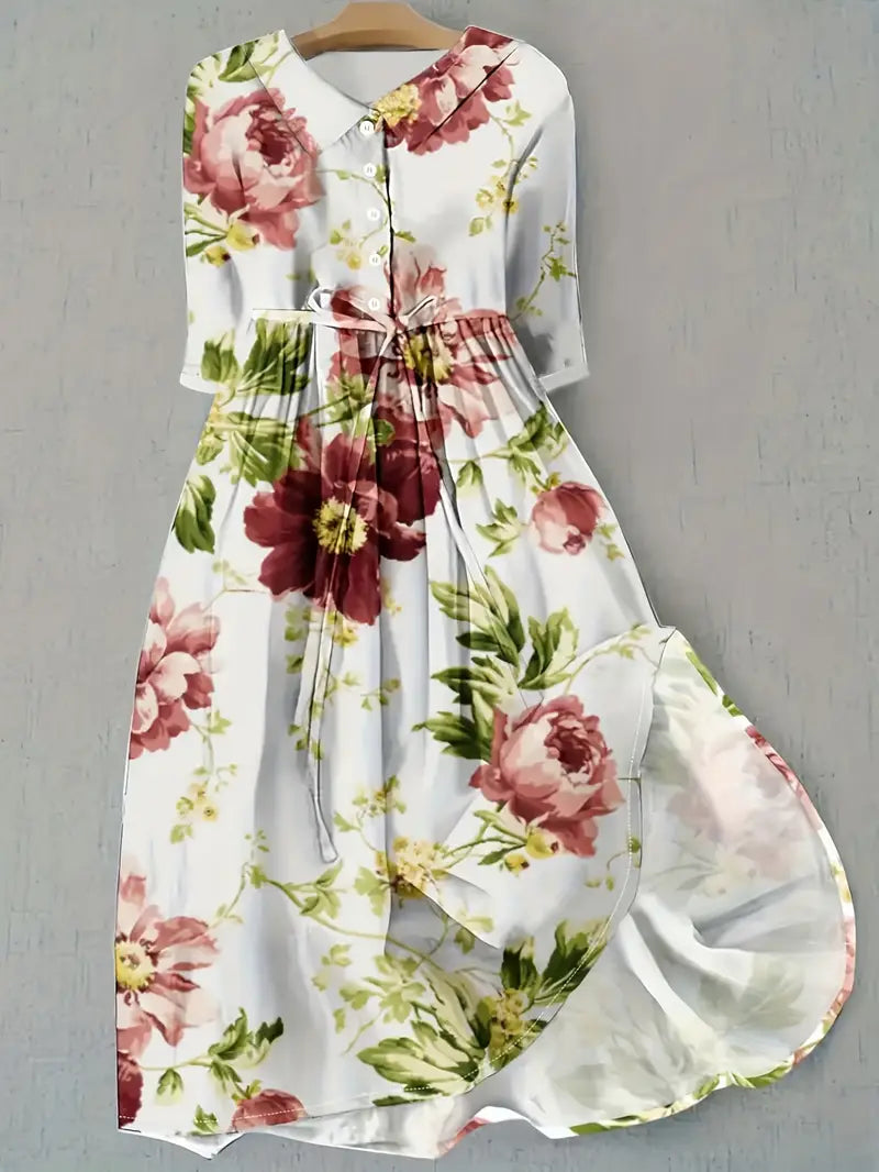 Margot | Robe élégante à fleurs pour un effet saisissant