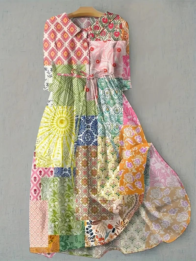 Juliette | Robe patchwork artistique