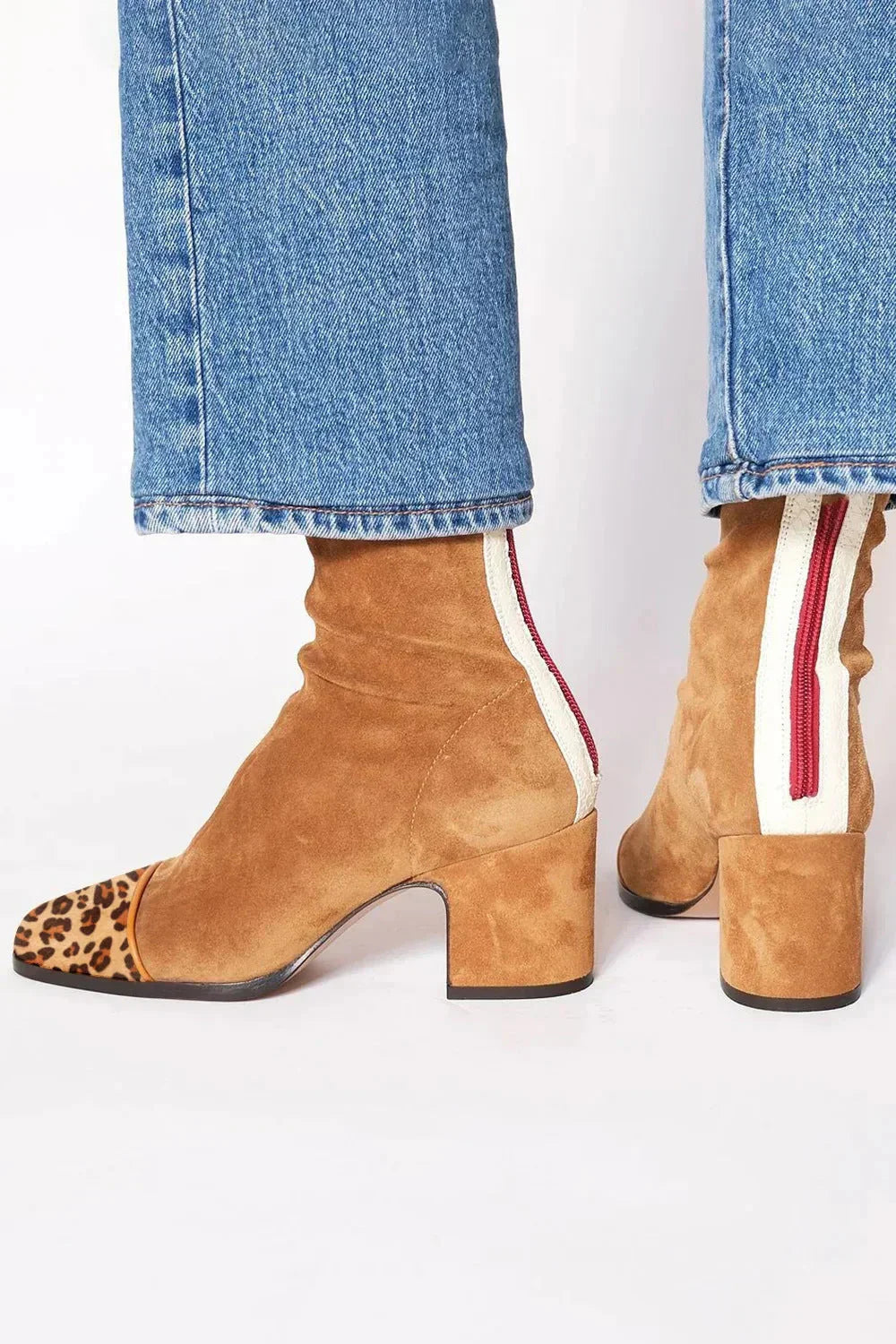 Ava | Bottines Élégantes à Talons Carrés
