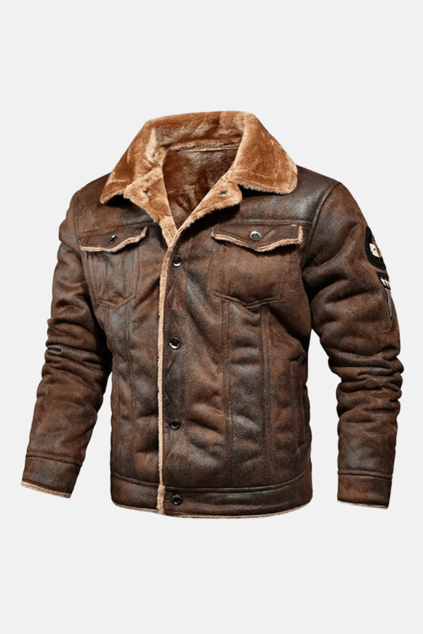 Noxar - Veste en Cuir Chaude et Polyvalente