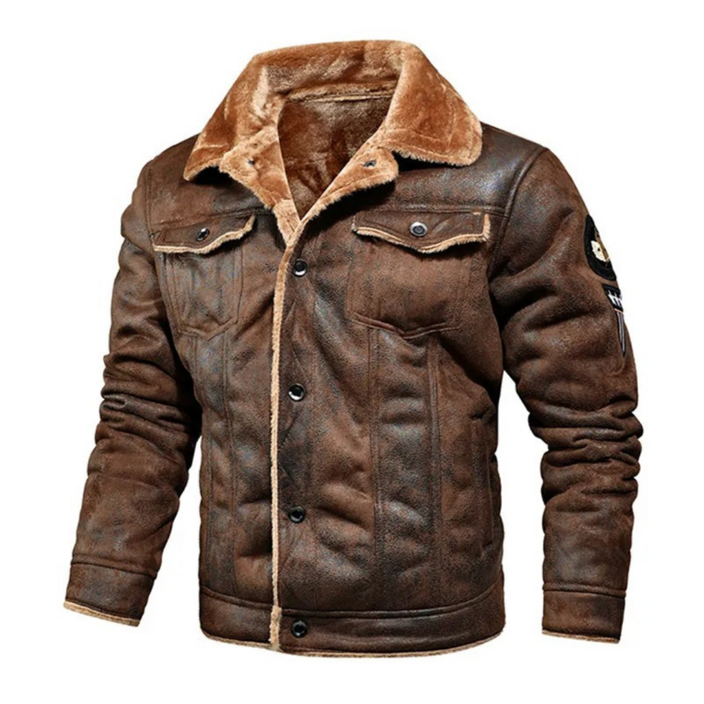 Noxar - Veste en Cuir Chaude et Polyvalente