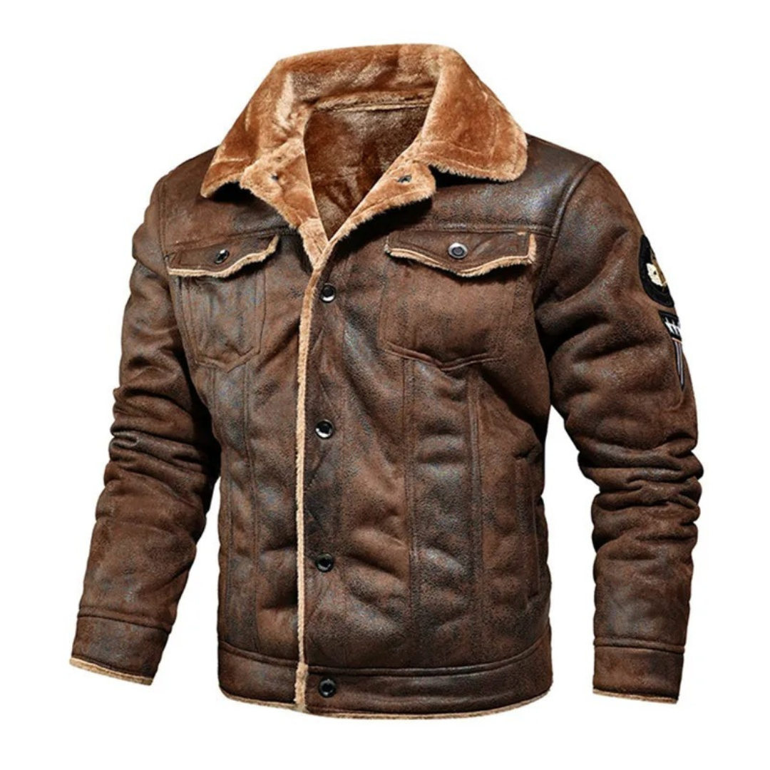 Noxar - Veste en Cuir Chaude et Polyvalente