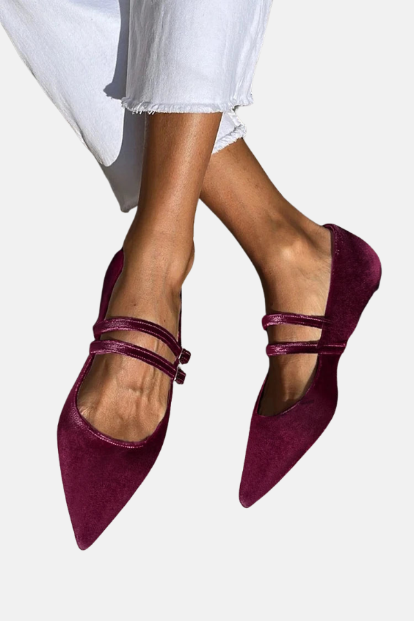 Bianca | Ballerines à double bride et bout pointu