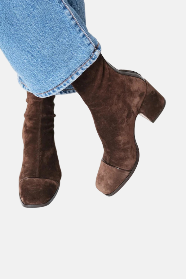 Ava | Bottines Élégantes à Talons Carrés