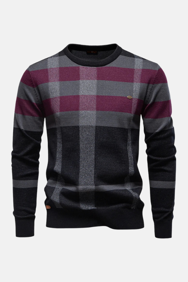 Rodolphe | Pull homme en maille à motif losanges