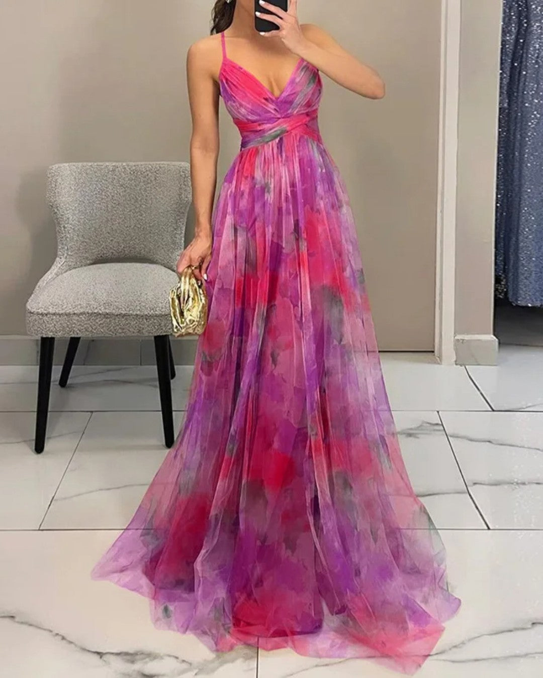 Juliette | Robe Maxi Élégance Florale (ÉDITION LIMITÉE!)