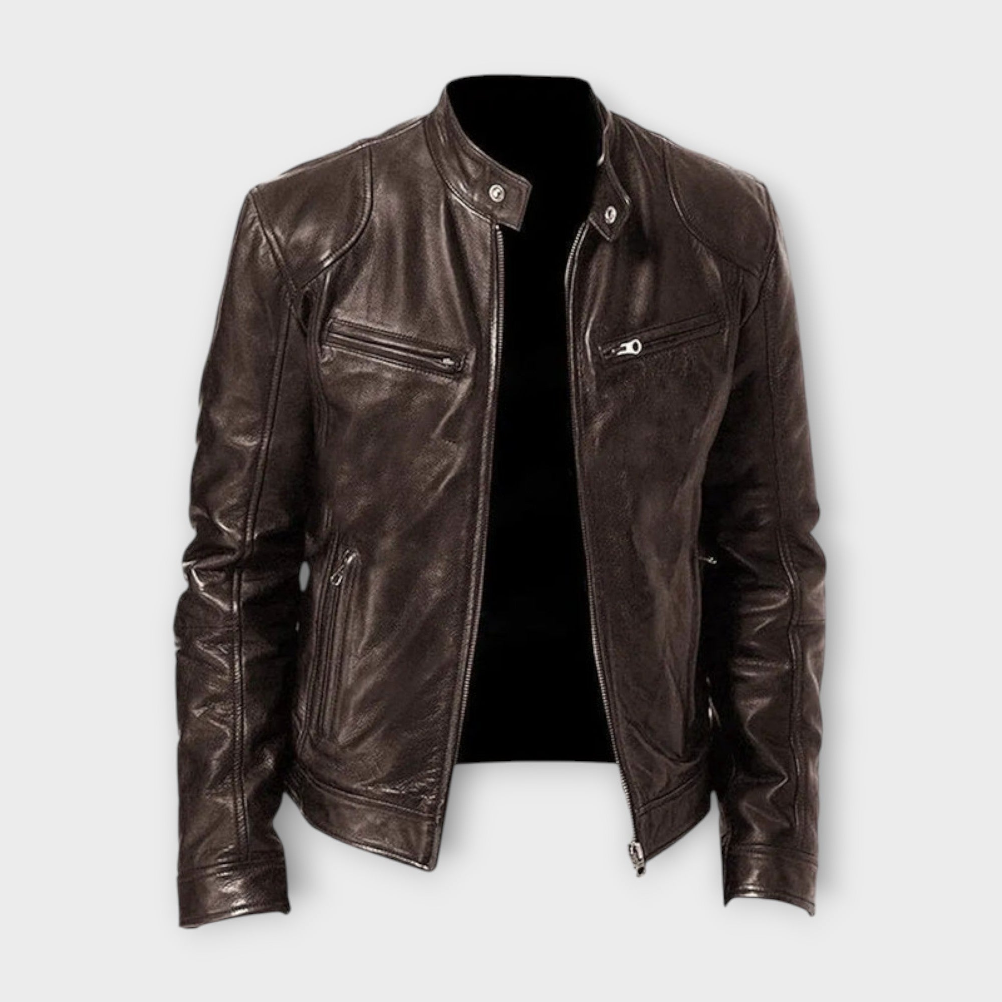 EBI | VESTE EN CUIR HAUT DE GAMME ÉLÉGANTE POUR HOMME