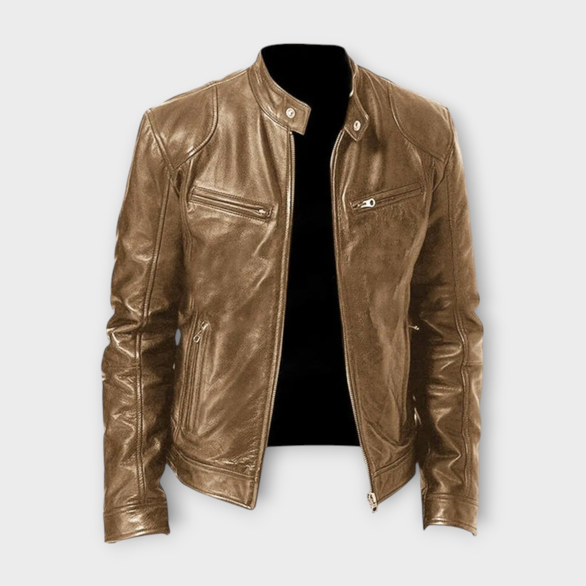 EBI | VESTE EN CUIR HAUT DE GAMME ÉLÉGANTE POUR HOMME