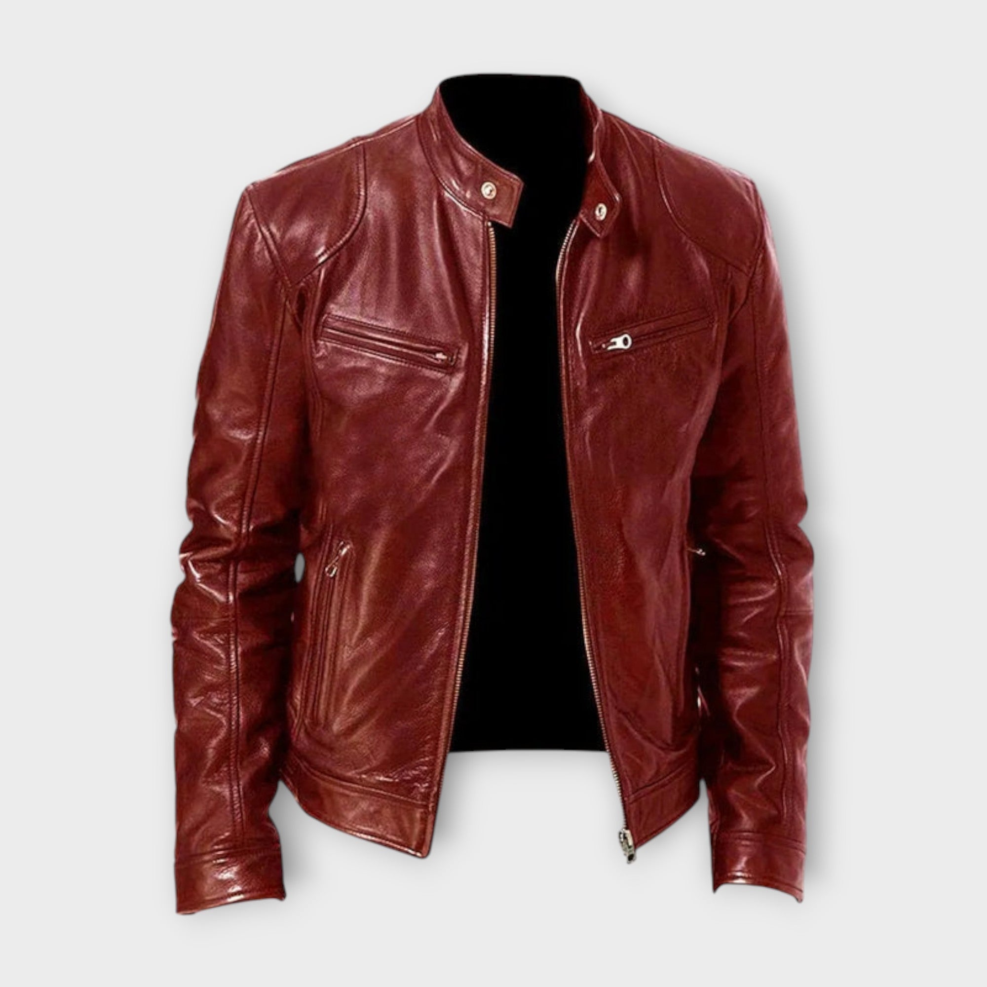 EBI | VESTE EN CUIR HAUT DE GAMME ÉLÉGANTE POUR HOMME
