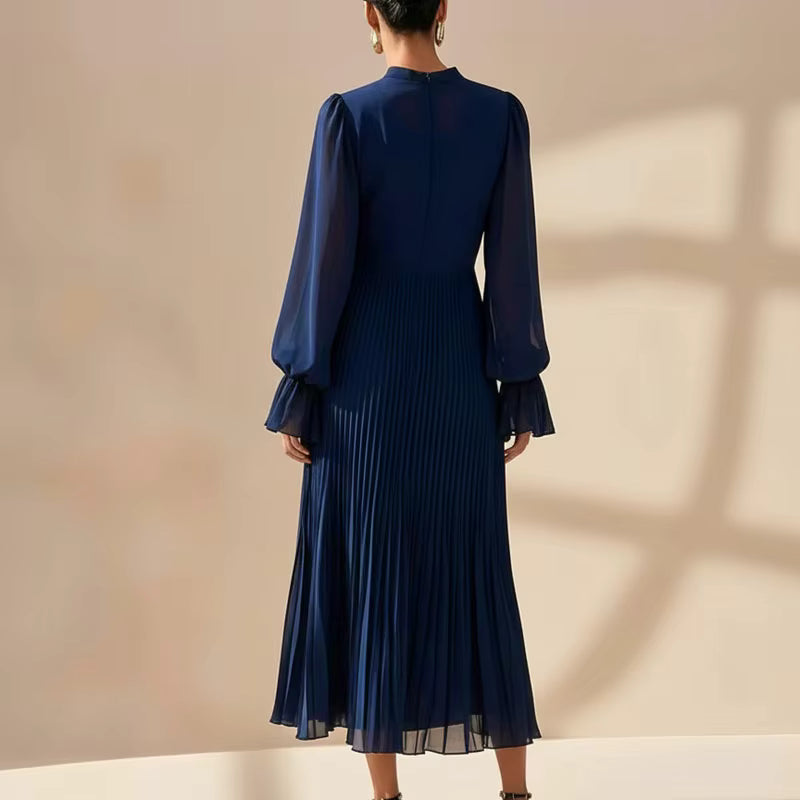 Sophia | Robe Midi Plissée à Volants