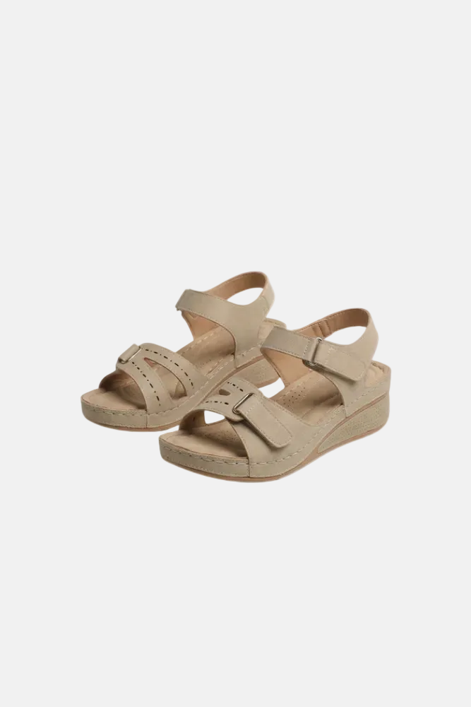 Sandy™ | Sandales orthopédiques confortables avec talon compensé