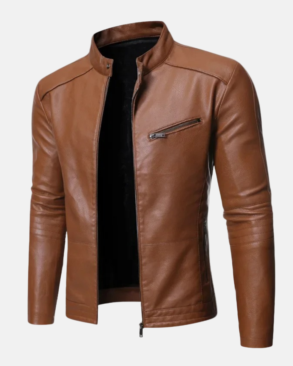 Élégante Veste En Cuir