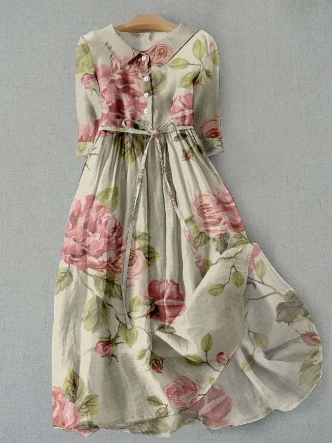 Helena | Robe vintage à roses