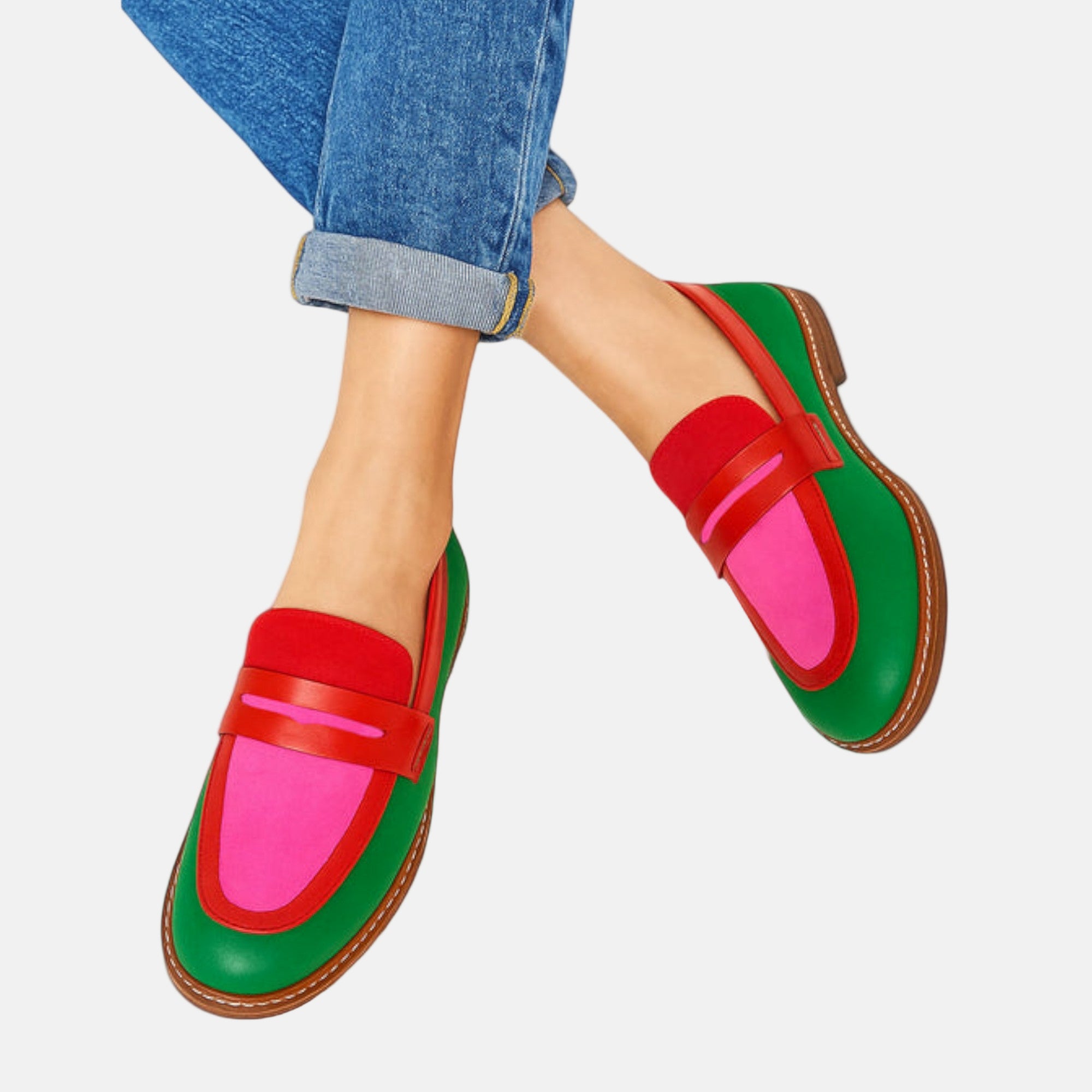 Eva - Mocassins décontractés à blocs de couleur