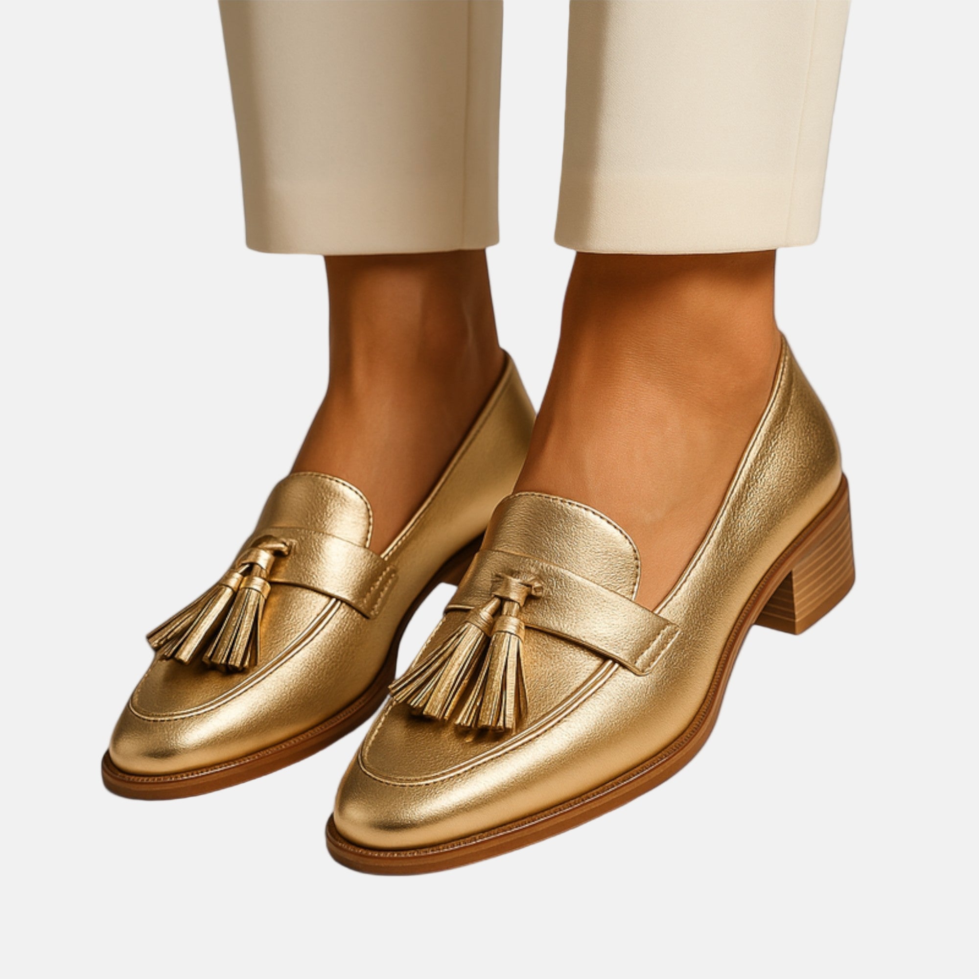 Victoria - Mocassins dorés