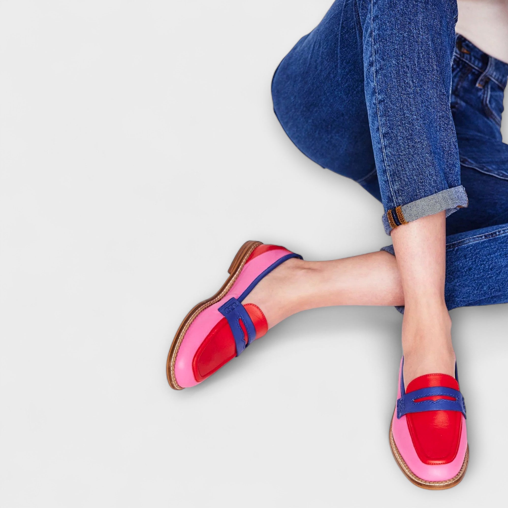 Lucia - Colorful Patchwork with Rounded Toe